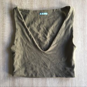 Kookai Crop Top, olive
